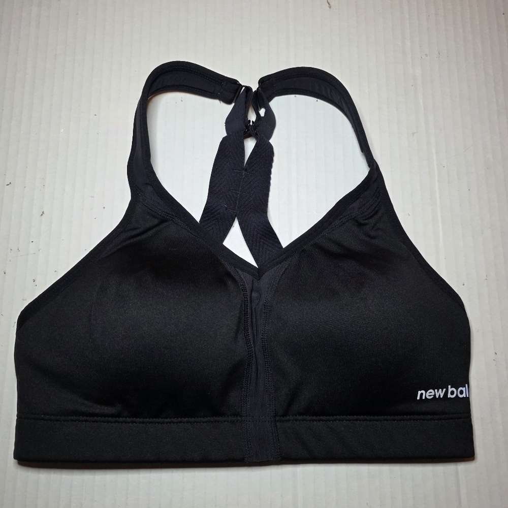 New Balance Power Sports Bra, Black, Women's 32D